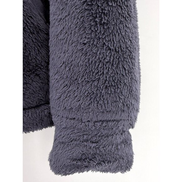 The North Face oso hoodie navy Blue Teddy fleece Jacket Plush womens S - Picture 3 of 13